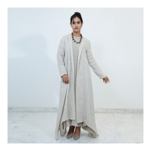 Linen Long Dress | Buy Women Embroidered Jackets online - Sally Stately